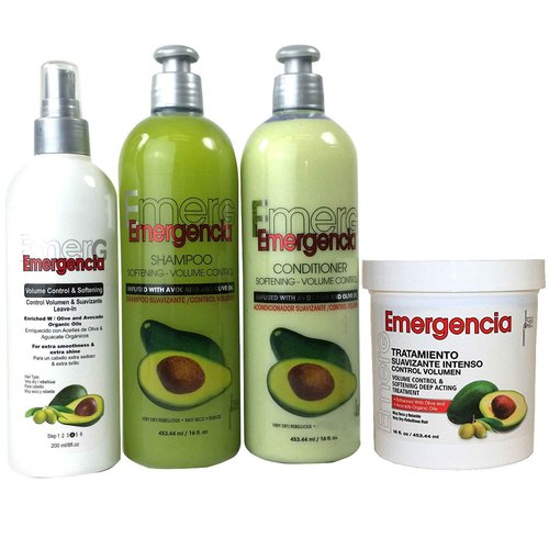 CROM Toque Magico Emergencia Set 4-pack Avocado Shampoo, Rinse, Treatment, Leave-In