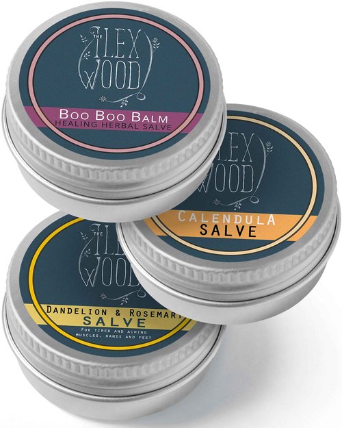 The Ilex Wood - natural salves - (Organic beeswax natural salve pack of 3)