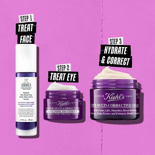Kiehl's Super Multi-Corrective Eye Cream, Anti-Aging Cream that Lifts Brow Bone Area, Smooths and Firms Eye Lids, Bilberry Seed Extract and Collagen Peptide for Smoother Looking Skin - 0.95 fl oz
