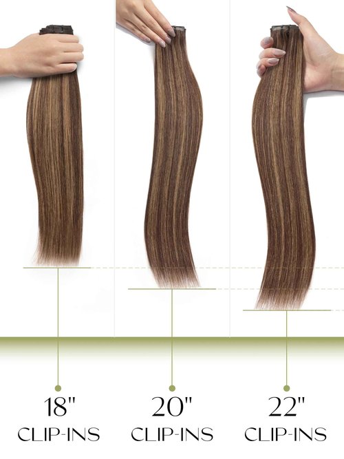 Frodio Clip Ins Hair Extensions Black: Remy Real Human Hair Pu Seamless Silk Long Straight Invisible Full Thick Virgin Brazilian Brown Highlight Color Beauty For Women Can Be Body Wave 100g 7 Piece