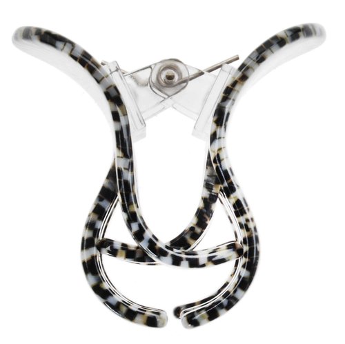 France Luxe Double Tooth Claw Clip - Opera Silver - 1 Count (Pack of 1) - Unisex - Silver - Modern, Contemporary - All Hair Types - Women - Fashion-Conscious Women with Unruly Hair