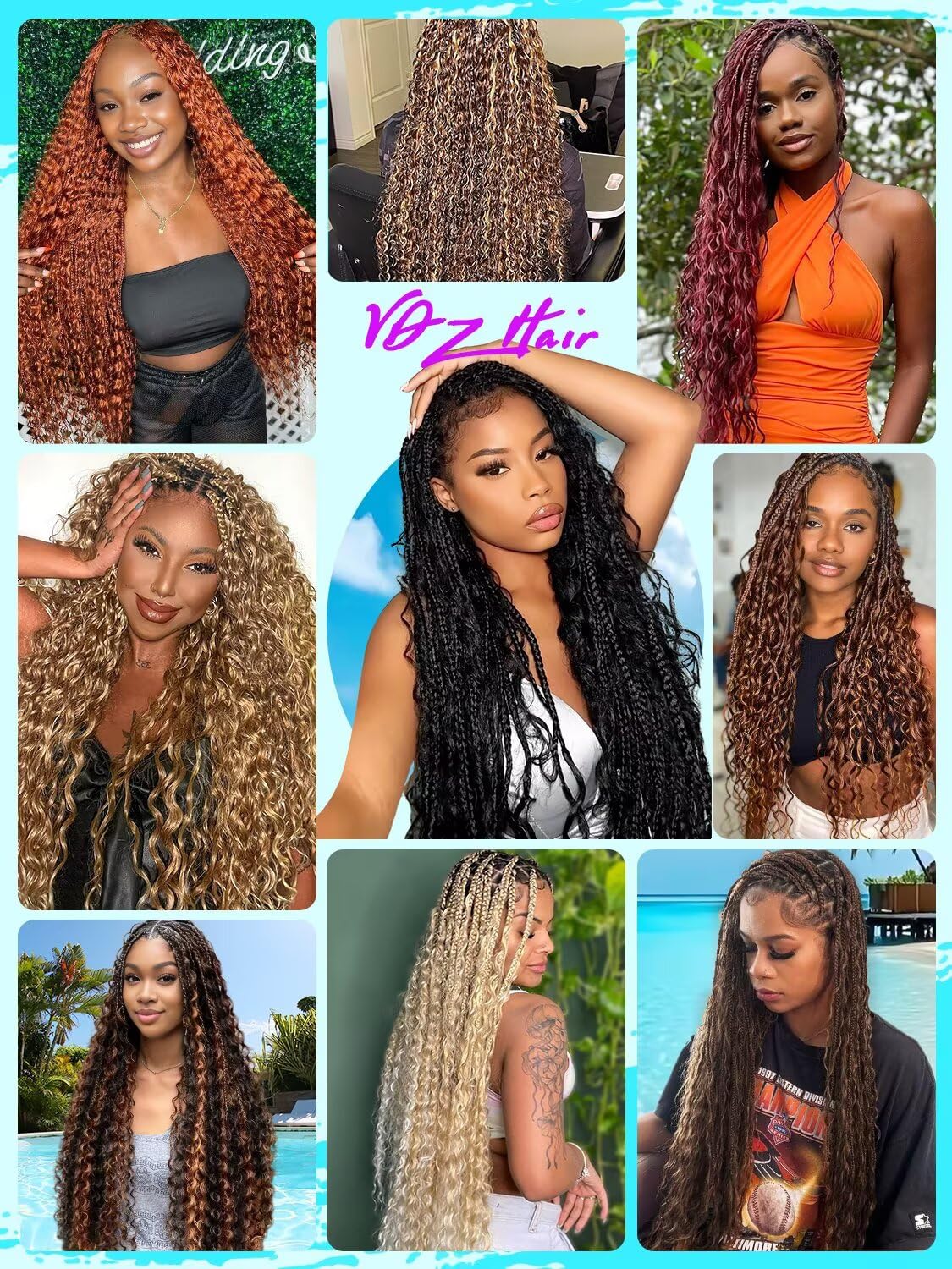 12A Human Braiding Hair for Boho Braids 5 Bundles 22 Inch 160g Deep Wave Braiding Hair for Bohemian Knotless Braids 100% Unprocessed Brazilian Virgin Bulk Hair Extensions No Weft Natural Color