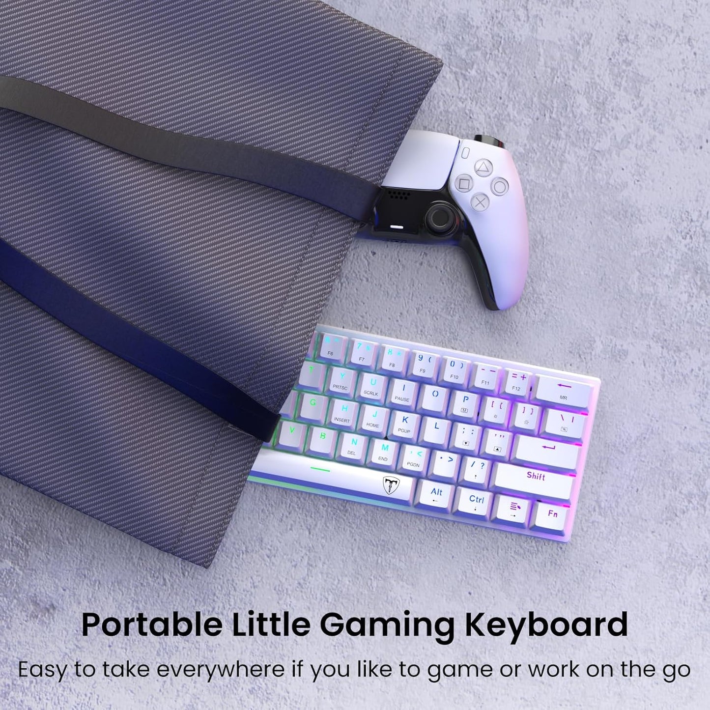 60 Percent Keyboard Black & White, Lighting up Your Desktop