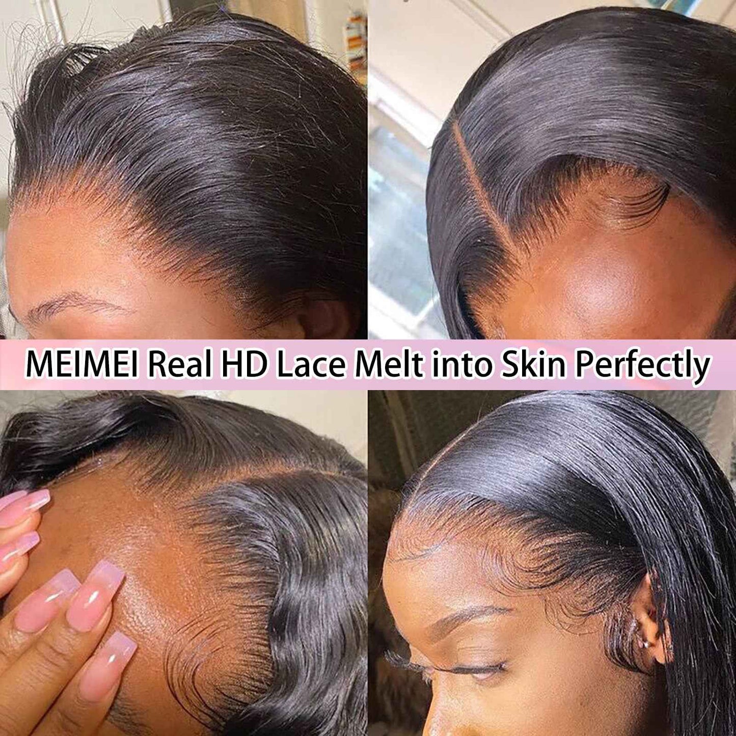 MEIMEI SKINLIKE Real HD Lace Wig Loose Deep Wave Lace Front Wigs Human Hair Pre Plucked Bleached Knots 200% Density Ultra-thin Invisible HD Lace 13x4 Loose Wave Wigs Human Hair for Women 20 Inch