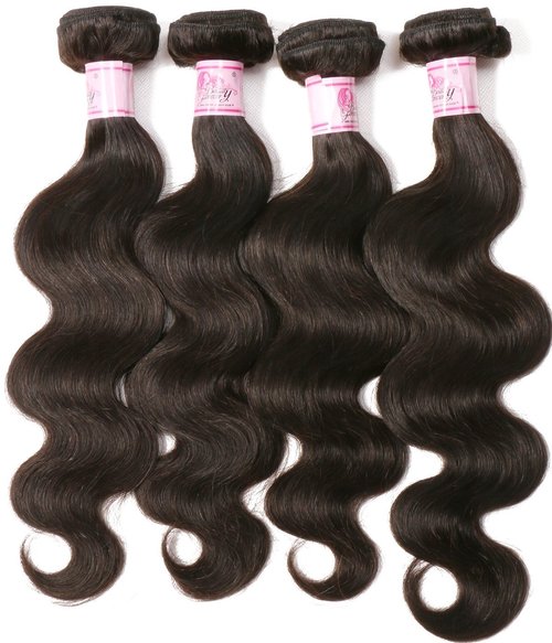 Beauty Forever Indian Body Wave Hair 3 Bundles Hair Extensions 100% Unprocessed Human Virgin Hair Weaves Natural Color 95-100g/pc (8 10 12)