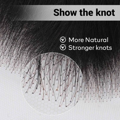 Filelf 13x4 Closure Hd Lace Frontal,Invisible Natural Hairline Single Knot Free Part Silky Glueless Design Clean Lace Closure Deep Wave Natural Black 16 Inch