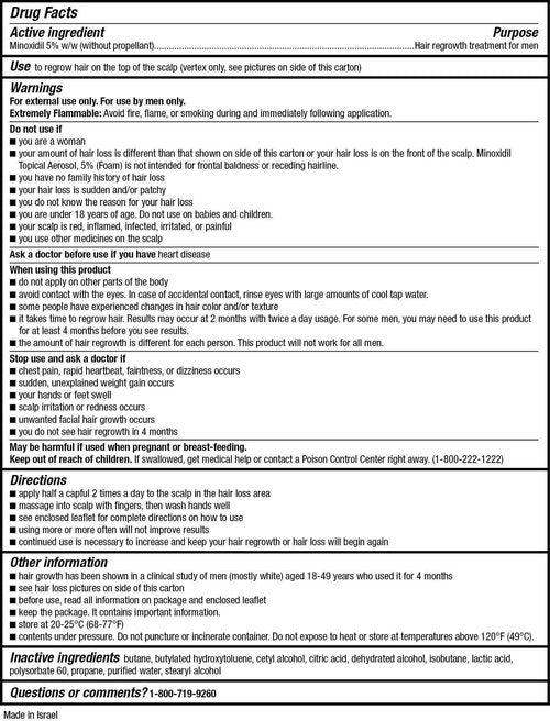 Kirkland Signature Hair Regrowth Treatment Minoxidil Foam for Men, 2.11oz (6 Ct)