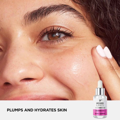 IT Cosmetics Skin Plumping Skincare Bundle – Hydrating + Smoothing Face Serums – Includes Bye Bye Lines 1.5% Hyaluronic Acid Serum + Bye Bye Dark Spots 4% Niacinamide Serum
