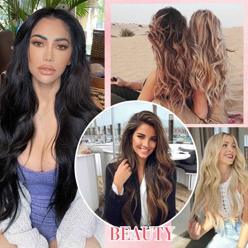 S-noilite Clip in Hair Extensions Real Human Hair Platinum Blonde Clip on Extensions 18 Inch 8pcs 140g Straight Double Weft #60