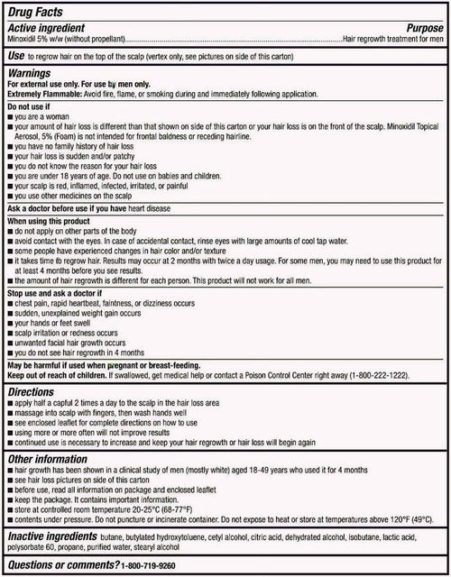 Kirkland Signature Hair Regrowth Treatment Minoxidil Foam for Men, 2.11 oz, 6 Count (6 Month Supply) - 2 MicroFiber Cleaning Cloths and Comb Included