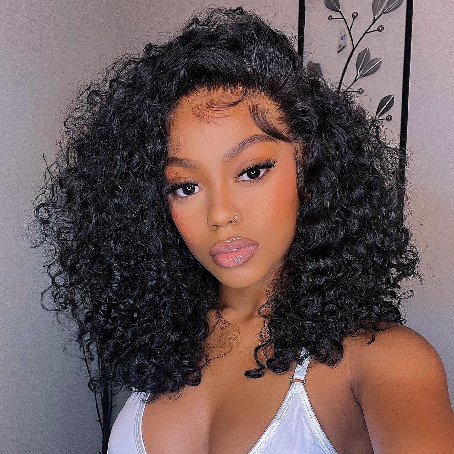 18 Inch Curly Lace Front Wigs Human Hair 13x6 Deep Wave Lace Front Wigs Human Hair Curly Lace Front Wigs Virgin Remy Wig for Women Deep Wave 13x6 Frontal Wig