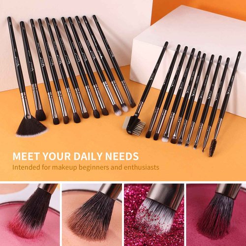BEILI Makeup Brushes 40Pcs Professional Makeup Brush Set Premium Synthetic Kabuki Foundation Blending Face Powder Blush Concealers Eye Shadows Make Up Brushes Kit