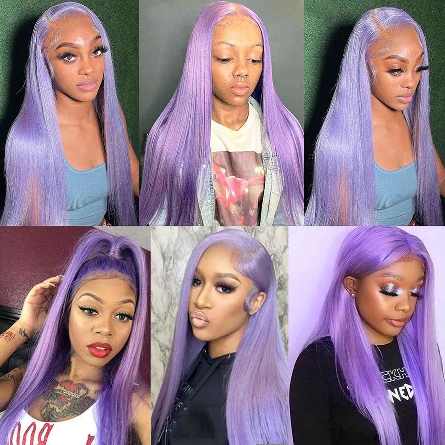 24Inch Purple Lace Front Wigs human hair 13X4 HD Transparent Deep Purple Straight Lace Front Wigs Human Hair for Women 150% Density Lilac Body Wave HD Lace Front Wig Pre plucked with Baby Hair