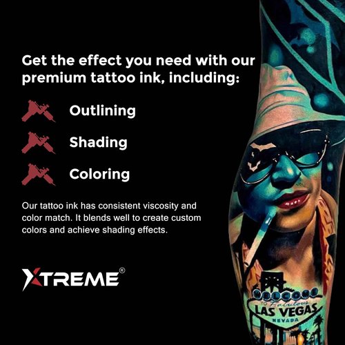 Xtreme Ink ATO Legaspi Realism Color Set, Elevate Tattoo Art with Ion Blue, Antique Green, and Expert Craftsmanship - Premium Quality Inks for Stunning Lifelike Designs (Set of 15, 1/2 oz)