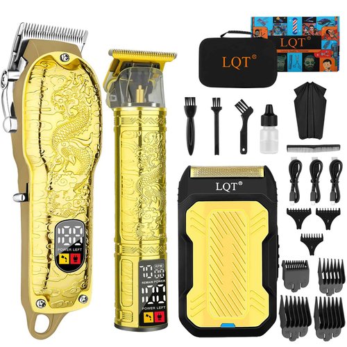 LQT Professional Hair Clippers for Men,3 In1 Cordless Beard Trimmer Electric Shavers,T-Blade Barber and Set,Electric Cut Machines,Men’S Grooming Kit Gifts,for Home,