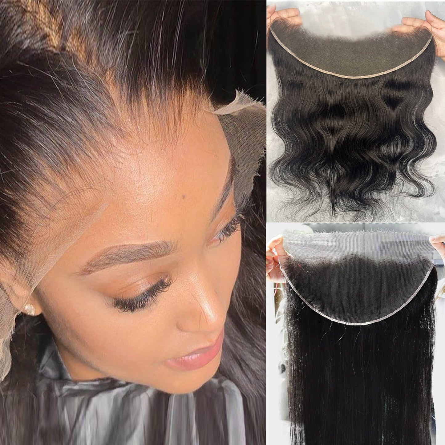 20 Inch 13x4 HD Lace Closure Only Body Wave 12A Brazilian Skin-Like Closure Human Hair 100% Virgin Remy Hair Frontal HD Lace Pre Plucked With Baby Hair Natural Black