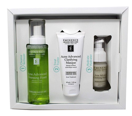 Eminence Organic Skincare Acne Advanced Treatment System, 3 Fl Oz, 3 Count