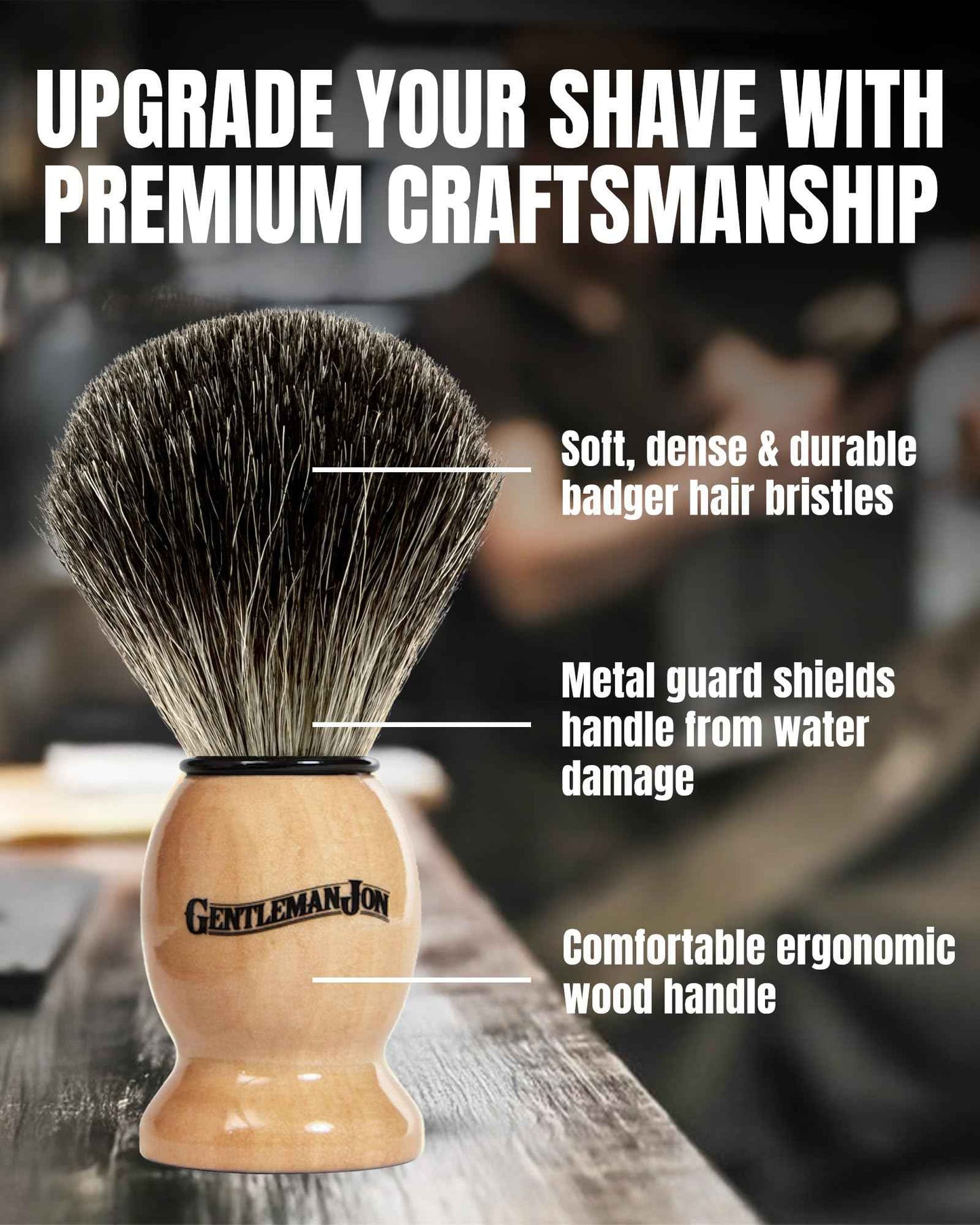 Gentleman Jon Deluxe Vintage Shaving Kit for Men - Men's Shaving Set Gifts, Compact Design, Includes Safety Razor and Brush Stand, Brush, Potassium Alum Block, Soap, Stainless Bowl, Stand & Dopp Kit