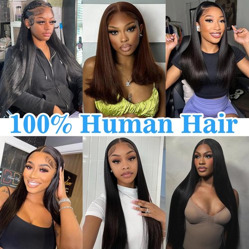 Straight Bundles Human Hair 20 22 24 Inch 100% Unprocessed Brazilian Virgin Hair Straight Weave Bundle Human Hair Bundles Real Natural Black Human Hair Extensions
