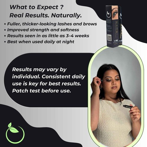 SARQI Ultimate Lash & Eyebrow Growth Oil – Botanical 100% Natural Serum with Castor, Pumpkin Seed, Black Cumin, Argan & Aloe Vera – Fuller, Longer Lashes & Brows – 10 ml