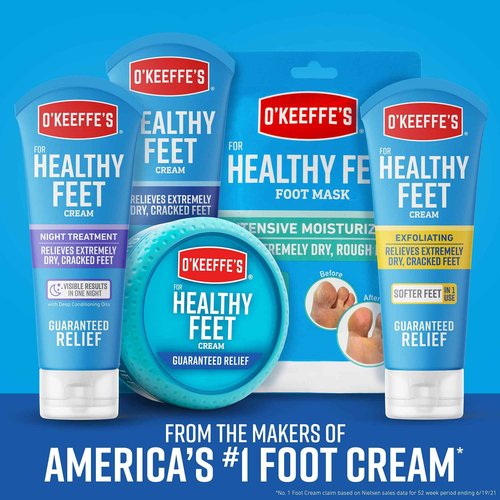 O'Keeffe's K0320001-8 Healthy Feet Foot Cream in Jar (8 Pack), 3.2 oz