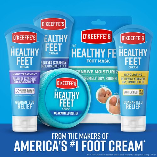 O'Keeffe's K0320001-7 Healthy Feet Foot Cream in Jar (7 Pack), 3.2 oz
