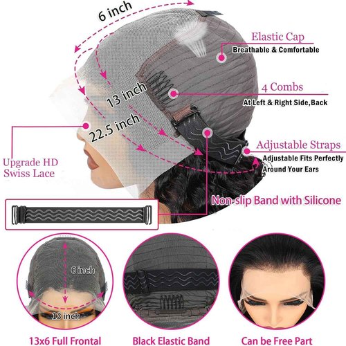 Nervoss 30 Inch Deep Wave Lace Front Wigs Human Hair 200% Density 13x6 HD Transparent Deep Curly Lace Front Wigs for Women Pre Plcked Glueless Wigs with Baby Hair