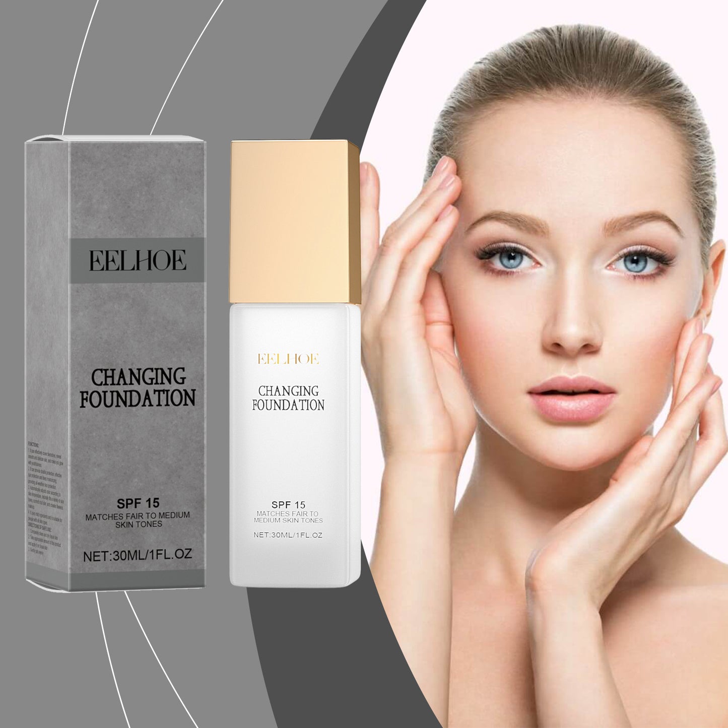 Moisturizing Liquid Foundation 30ml Brightening Rejuvenating Skin Concealer