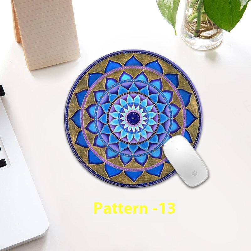 Ethnic Pattern Round Table Mat - Small Thickening Non-Slip Kitchen Accessory