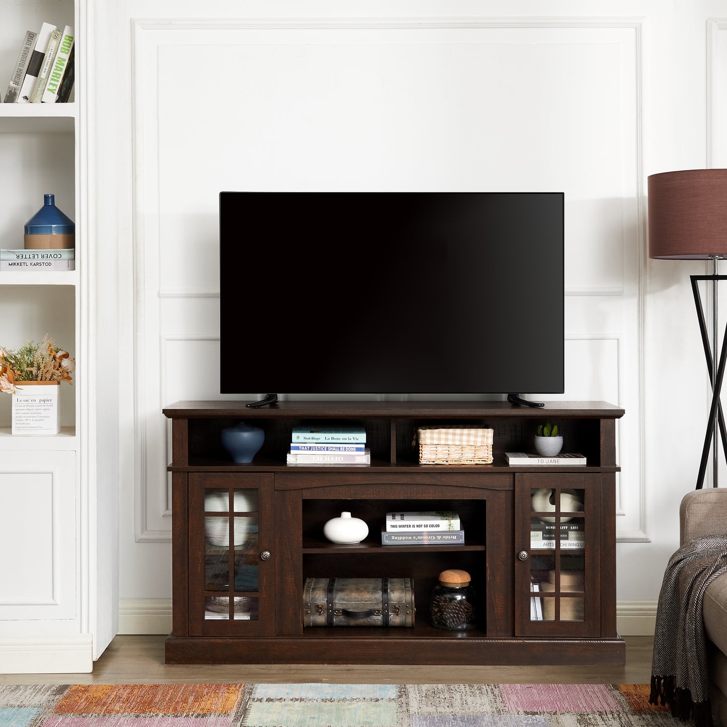 Modern TV Media Stand for TVs Up to 65” - Espresso