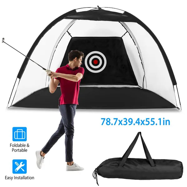 Golf Hitting Net - 78.7x39.4x55.1in Portable Practice Aid
