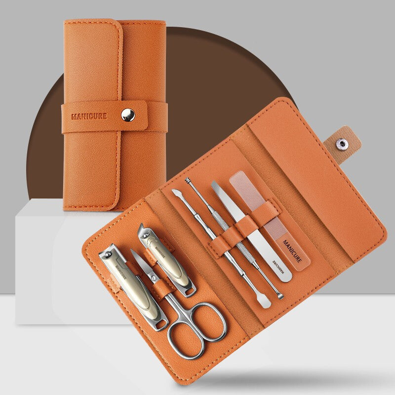 Stainless Steel Nail Clippers Set - 7-Piece Manicure Kit
