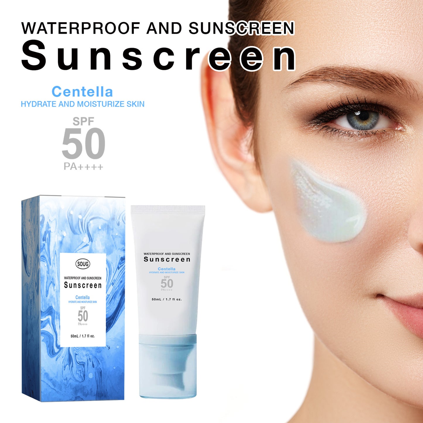 Moisturizing Skin Care Cream - Non-Greasy, Firming, 50ml