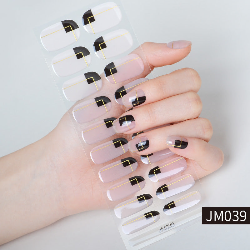 Waterproof Durable Semi-Curing Gel Nail Sticker Set for Nail Art