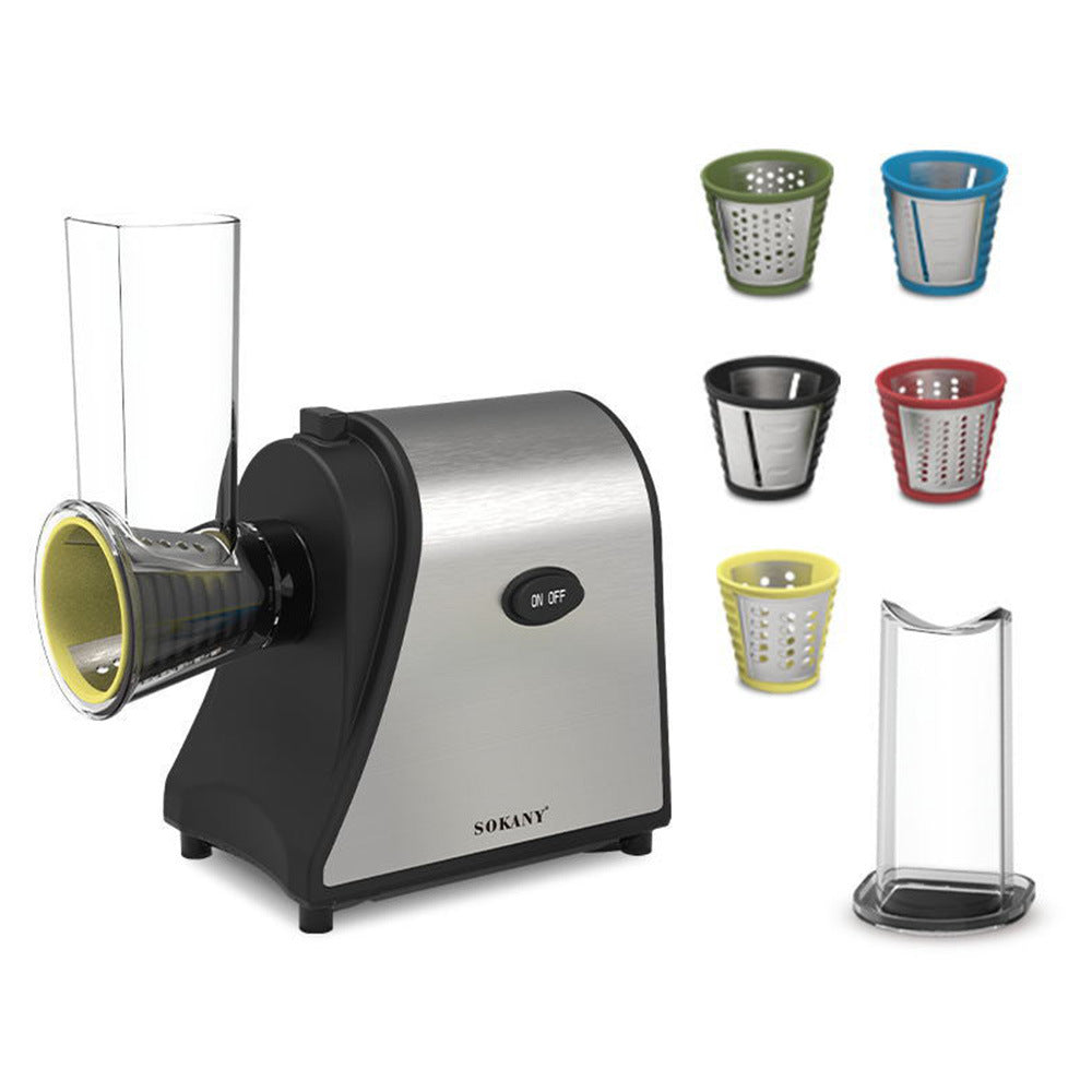 Multi-Function Vegetable Cutter with Shredding & Slicing - 1000W, Black