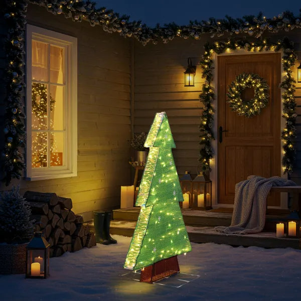 4FT Pre-Lit Christmas Tree with 110 Warm White LED Lights