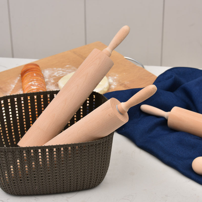 Beechwood Rolling Pin 46x6cm Unpainted and Unwaxed Kitchen Tool