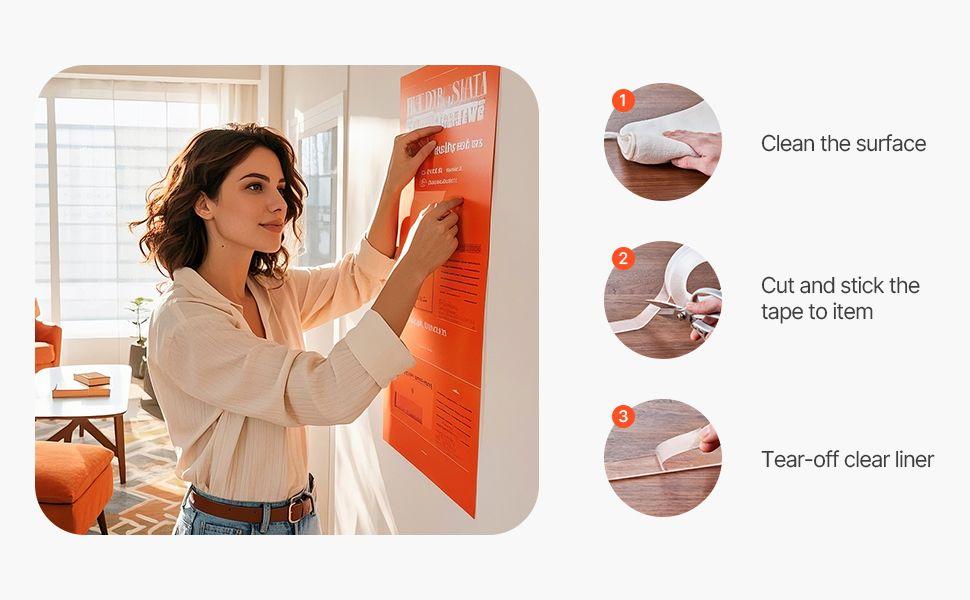 Double-Sided Tape - Waterproof & Heat-Resistant Adhesive for DIY