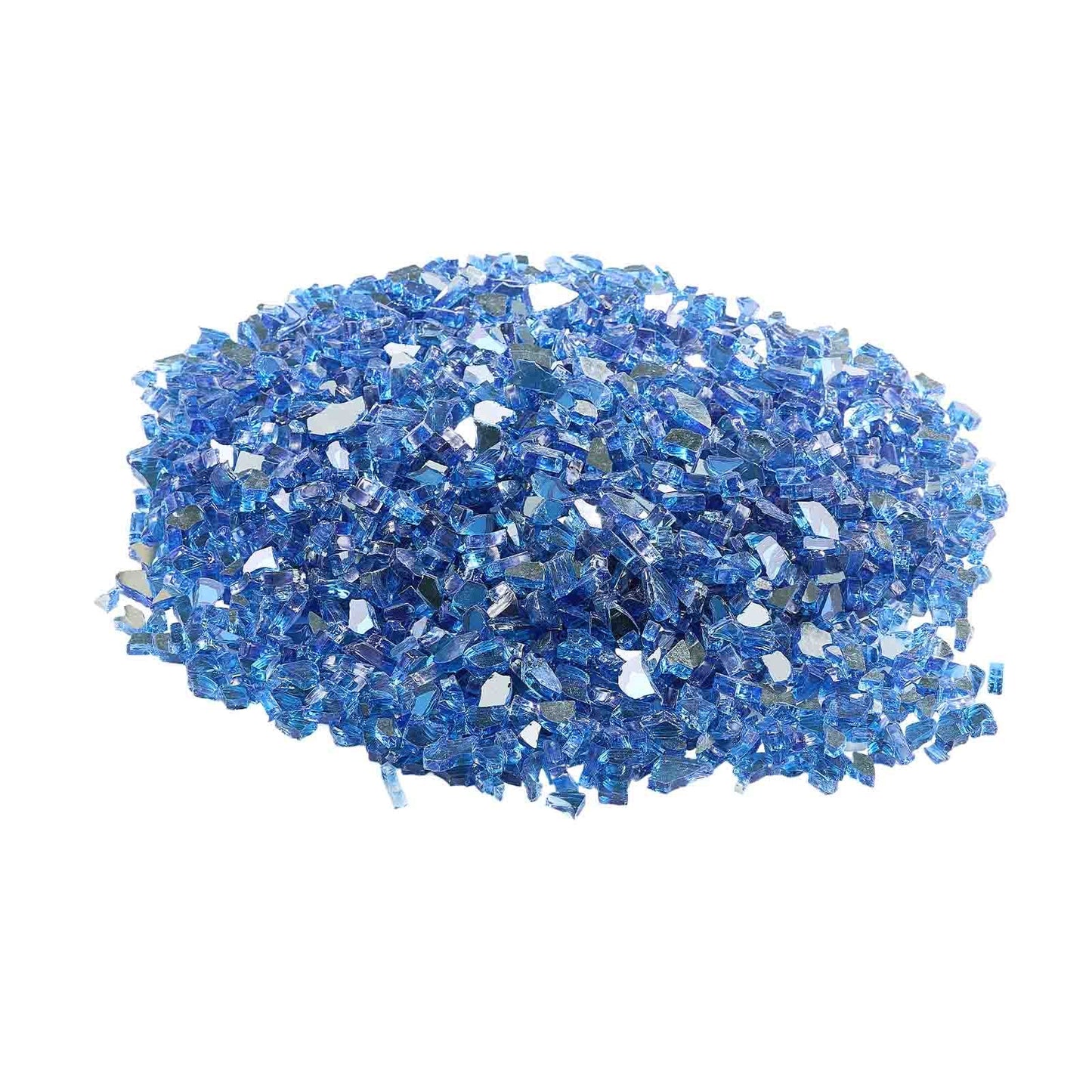 10 lbs Cobalt Blue Fire Glass Rocks for Fire Pit Tables - Tempered & Reflective