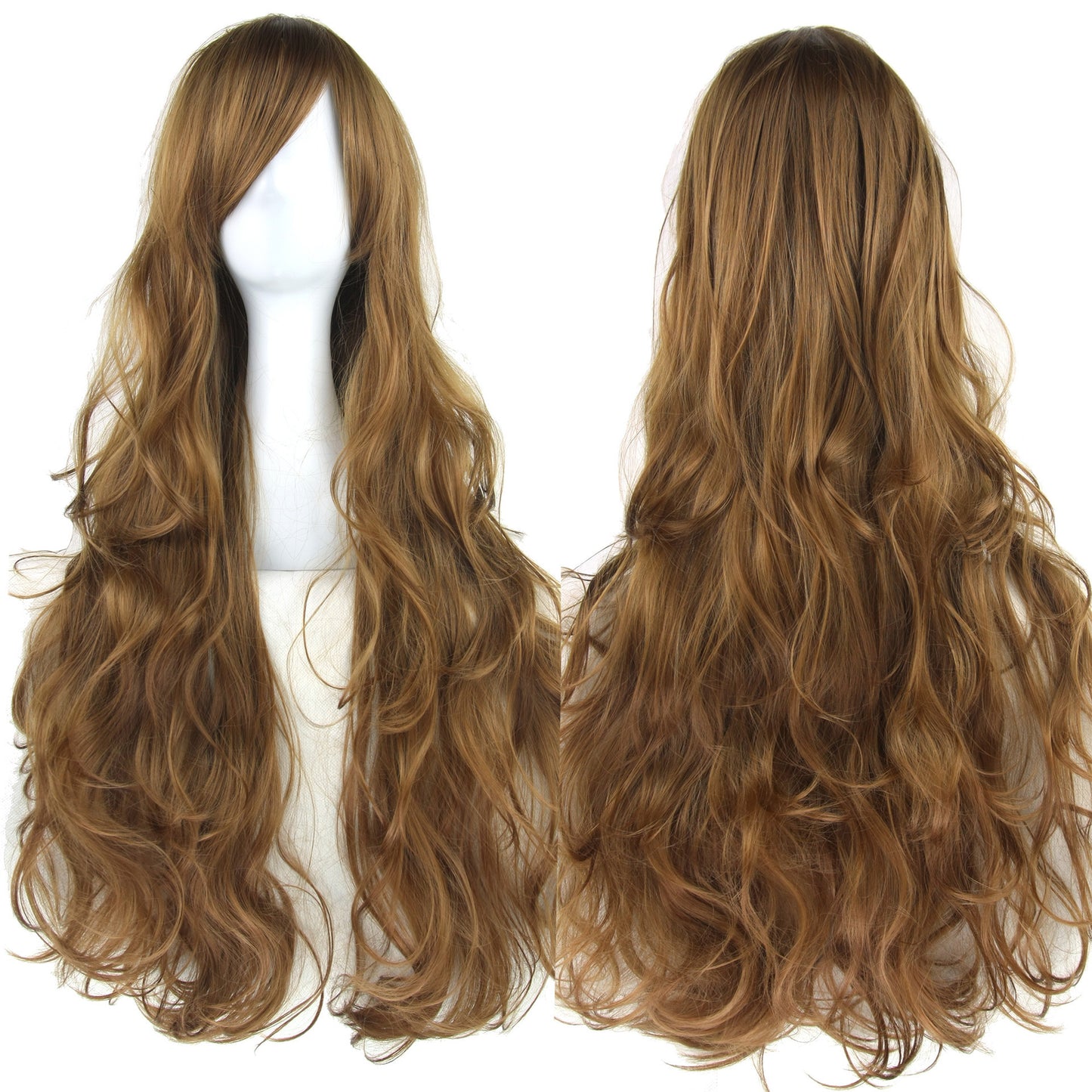 Colorful Cosplay Wig with High-Temperature Fiber, Long Curly Style