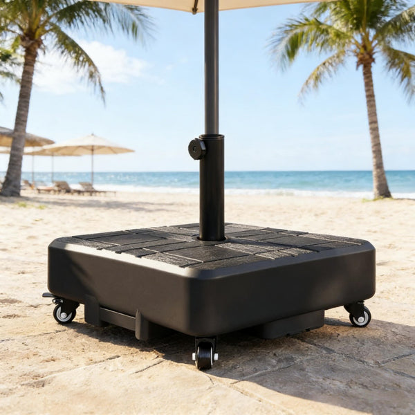 Umbrella Base with Wheels - Heavy Duty HDPE & Steel