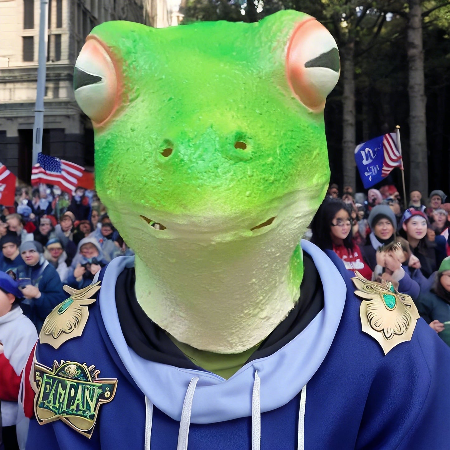 Frog Latex Animal Head Mask for Halloween & Costume Parties