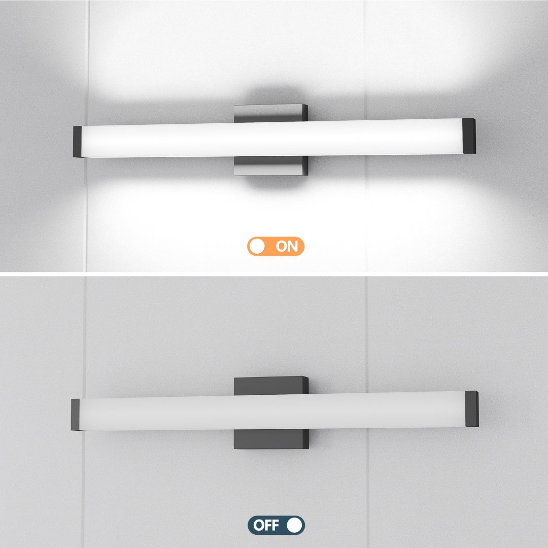 25-Inch Black LED Vanity Light Fixture – Modern Bathroom Lighting