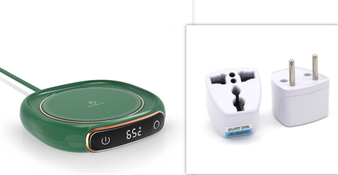 Coffee Mug Warmer Plate - USB & 220V Desktop Heating Coaster for Hot Drinks