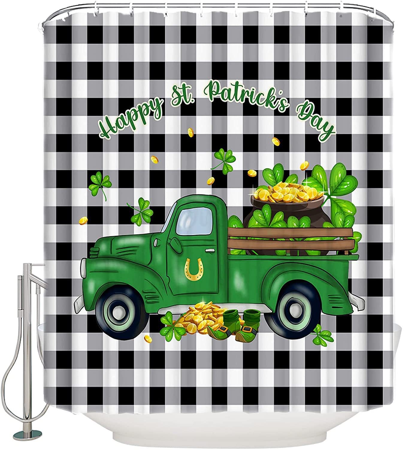Waterproof Digital Printing Shower Curtain - Holiday Series Modern Bathroom Decor