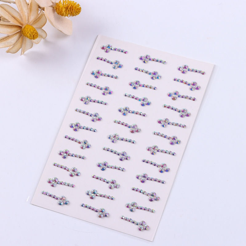 Pearl and Crystal Nail Art Stickers Set for DIY Manicure and Decor