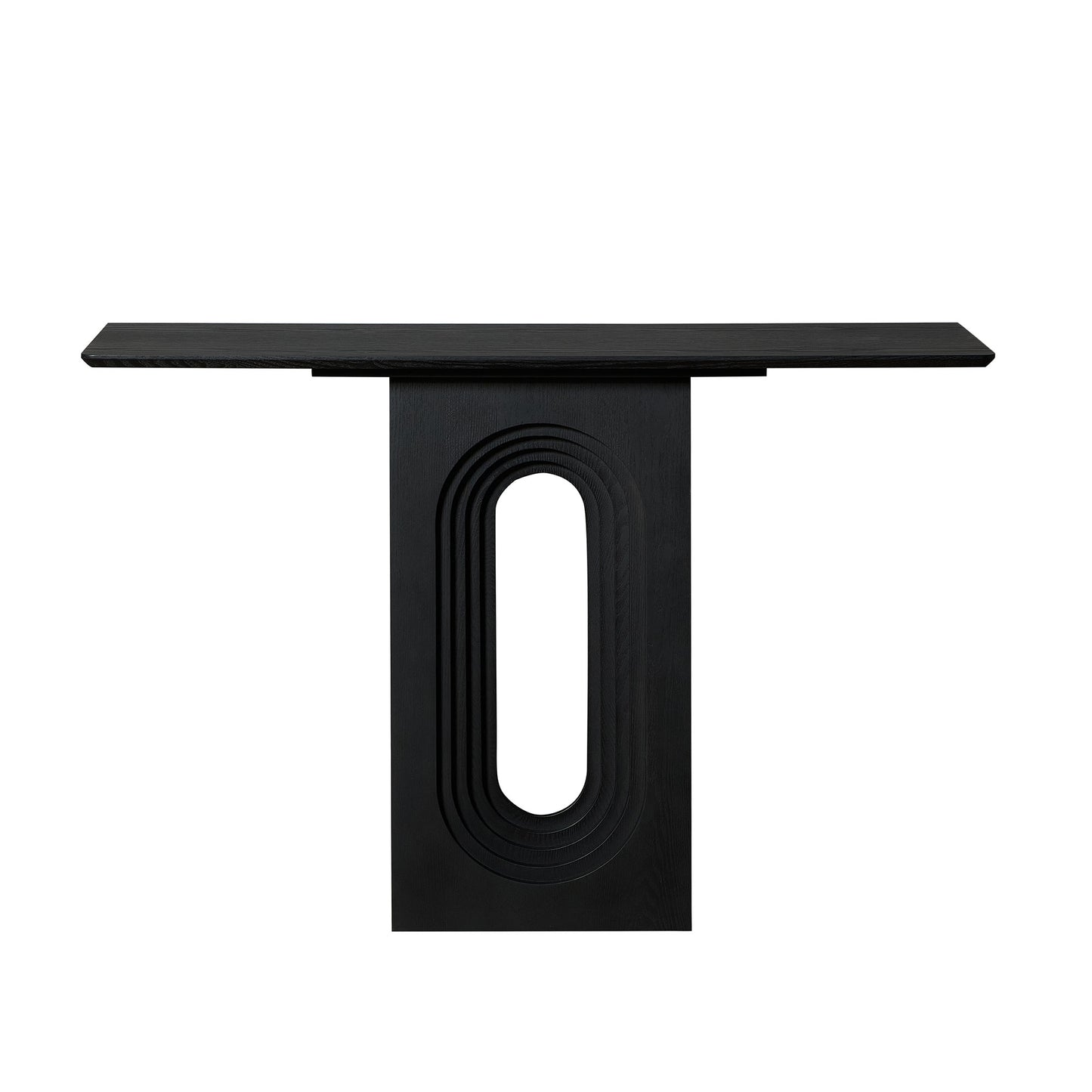 Modern Black Console Table with Unique Loopback Design - 47.24 Inch