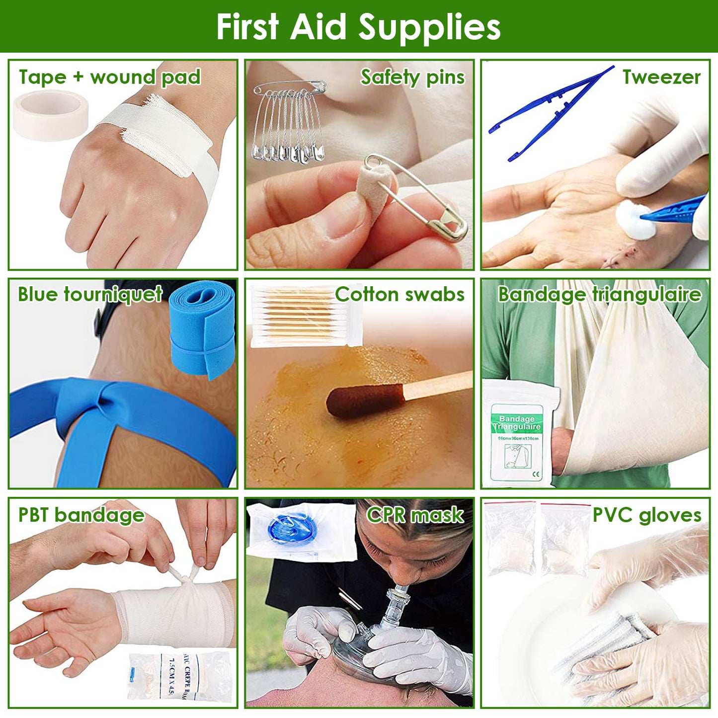 47-Piece Emergency Survival Kit with First Aid Supplies for Outdoor Adventures