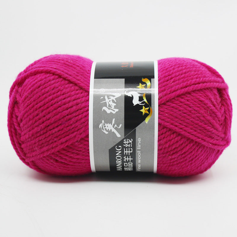 Thick Knitting Yarn Ball for Self-Woven Crafts - Cashmere Wool Material Kit