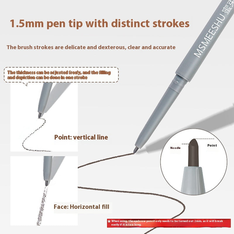 Waterproof Natural Eyebrow Pencil Thin Head - Smudge-proof Makeup Tool